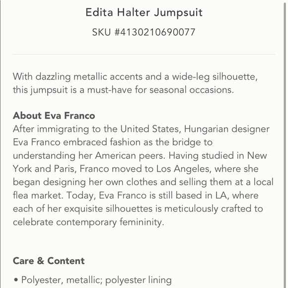 Eva Franco Edits Halter Jumpsuit - Picture 6 of 7